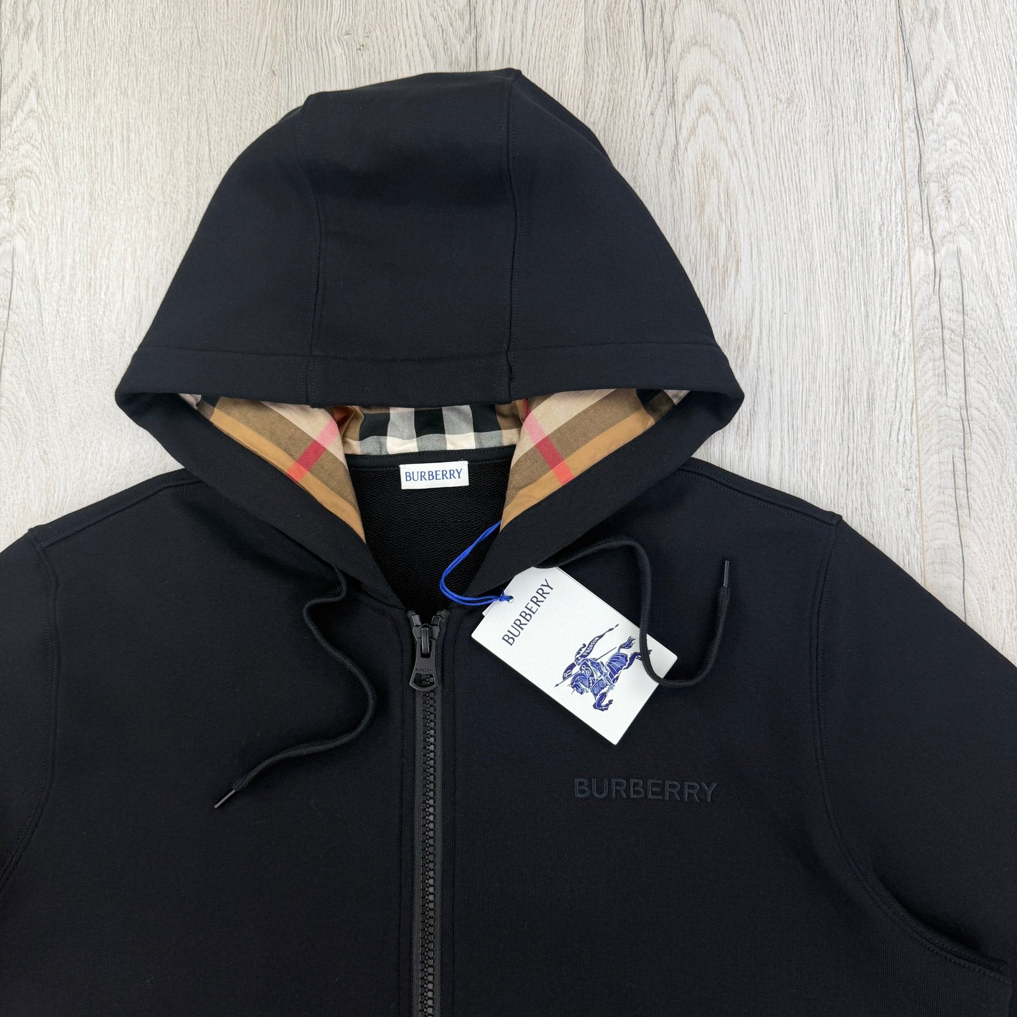 Burberry Men’s Black Zip-up Hoodie - Large - Morely TrendsBurberry Type here:)