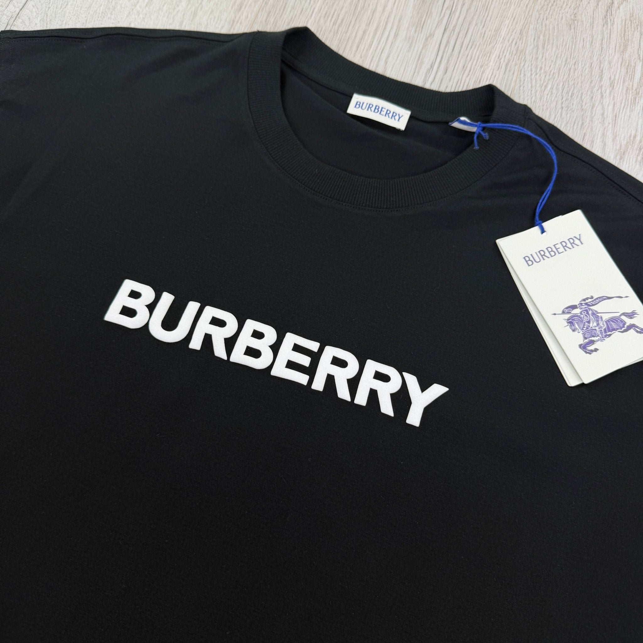 Burberry Men’s Black T-shirt Front Logo - Large - Morely TrendsBurberry Type here:)