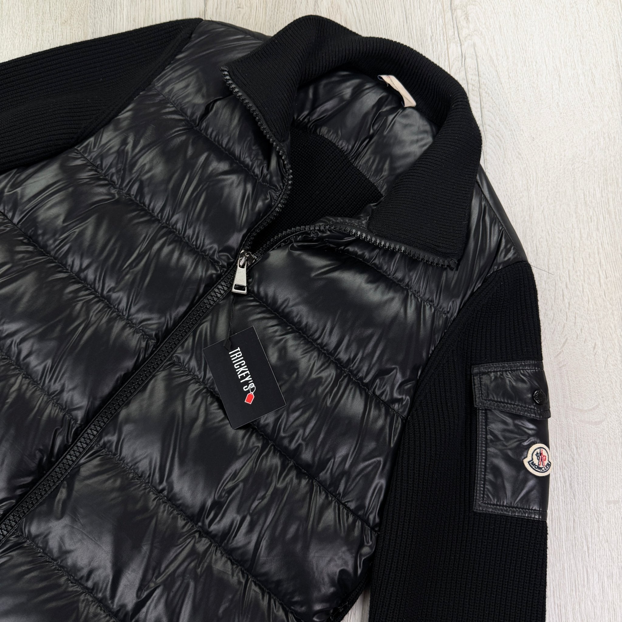 Moncler Men’s Black Zip-up Tricot Cardigan - Large - Morely TrendsMoncler Type here:)