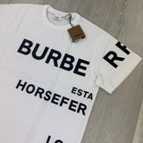 Burberry Men’s White T-shirt & Shorts Set