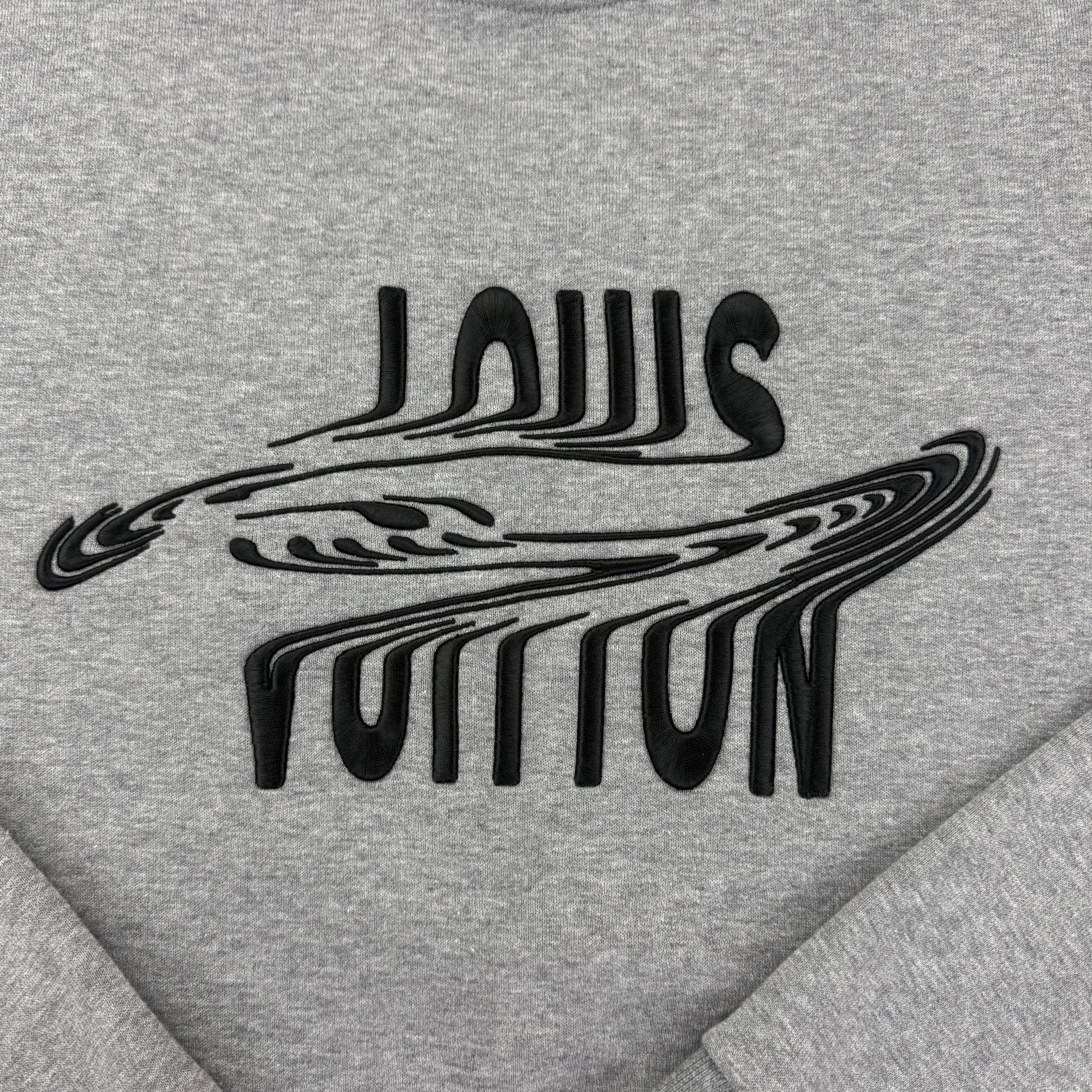 Louis Vuitton Men’s Grey Crewneck Embroidered Jumper - Medium - Morely TrendsLouis Vuitton Type here:)