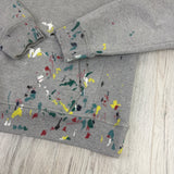 Dior Men’s Grey Paint Splattered Hoodie  - Small
