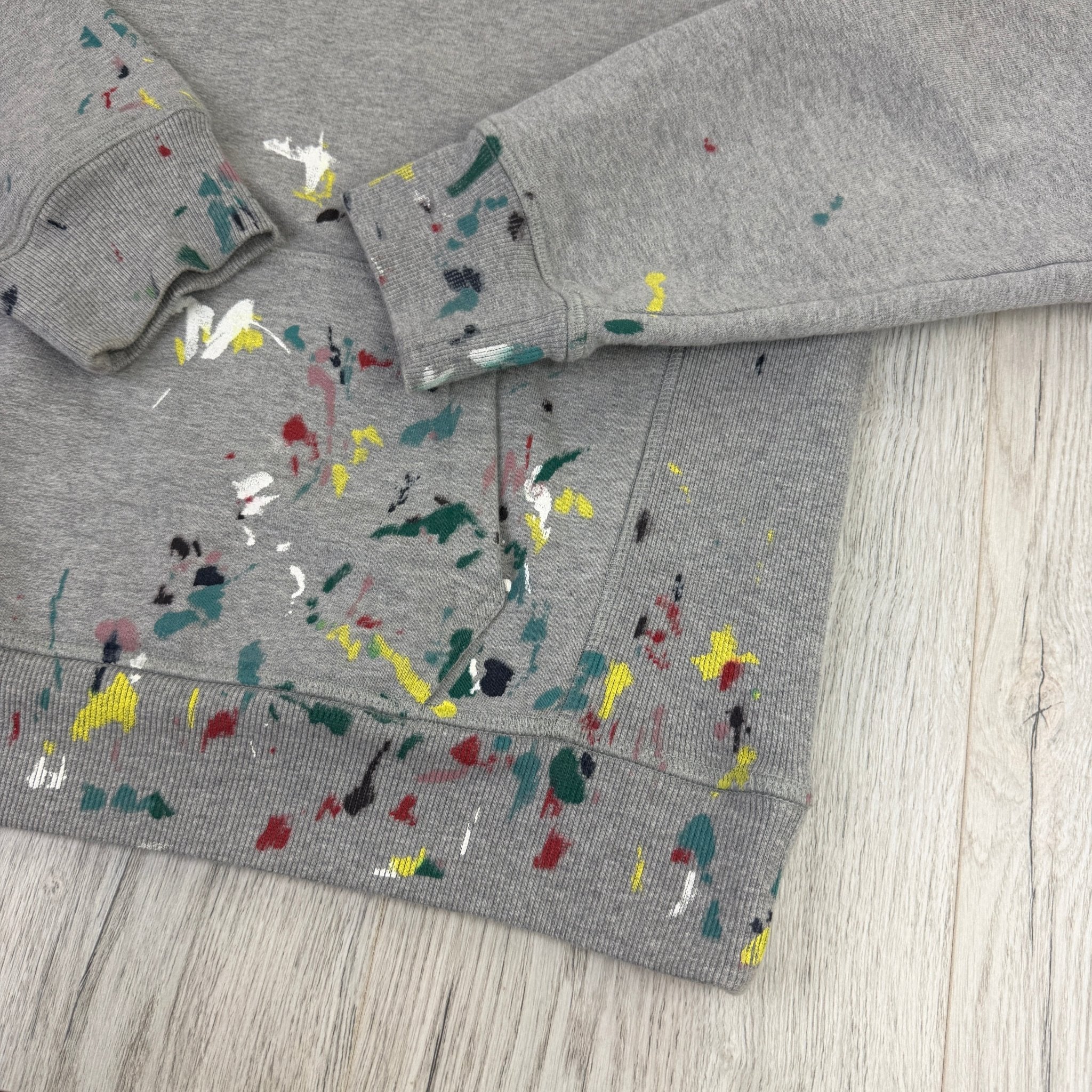 Dior Men’s Grey Paint Splattered Hoodie - Small - Morely TrendsDior Type here:)
