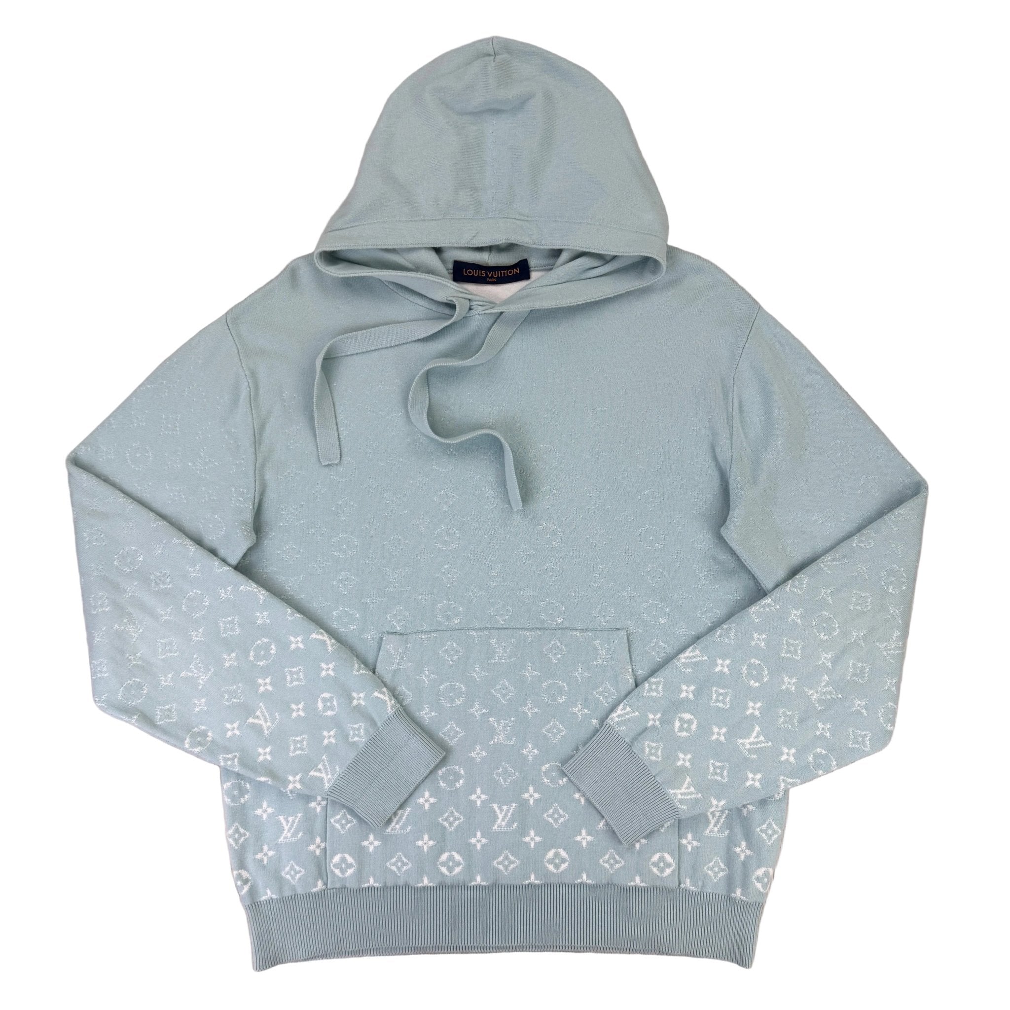 Louis Vuitton Men’s Baby Blue Monogram Gradient Pullover Hoodie - Medium - Morely TrendsLouis Vuitton Type here:)