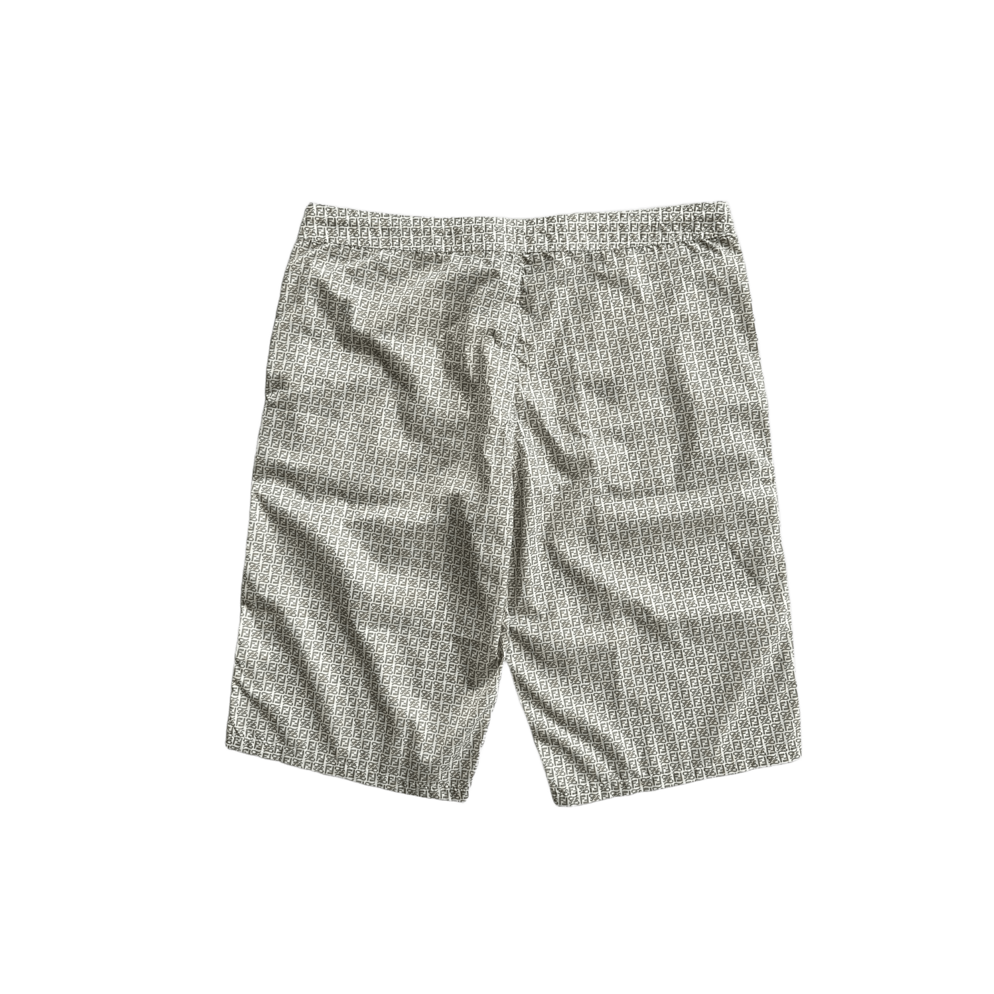 Fendi Brown & White FF Logo Swimshorts - Morely TrendsFendi Type here:)