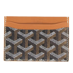 Image of Goyard Sulpice Black Tan Card Holder Front