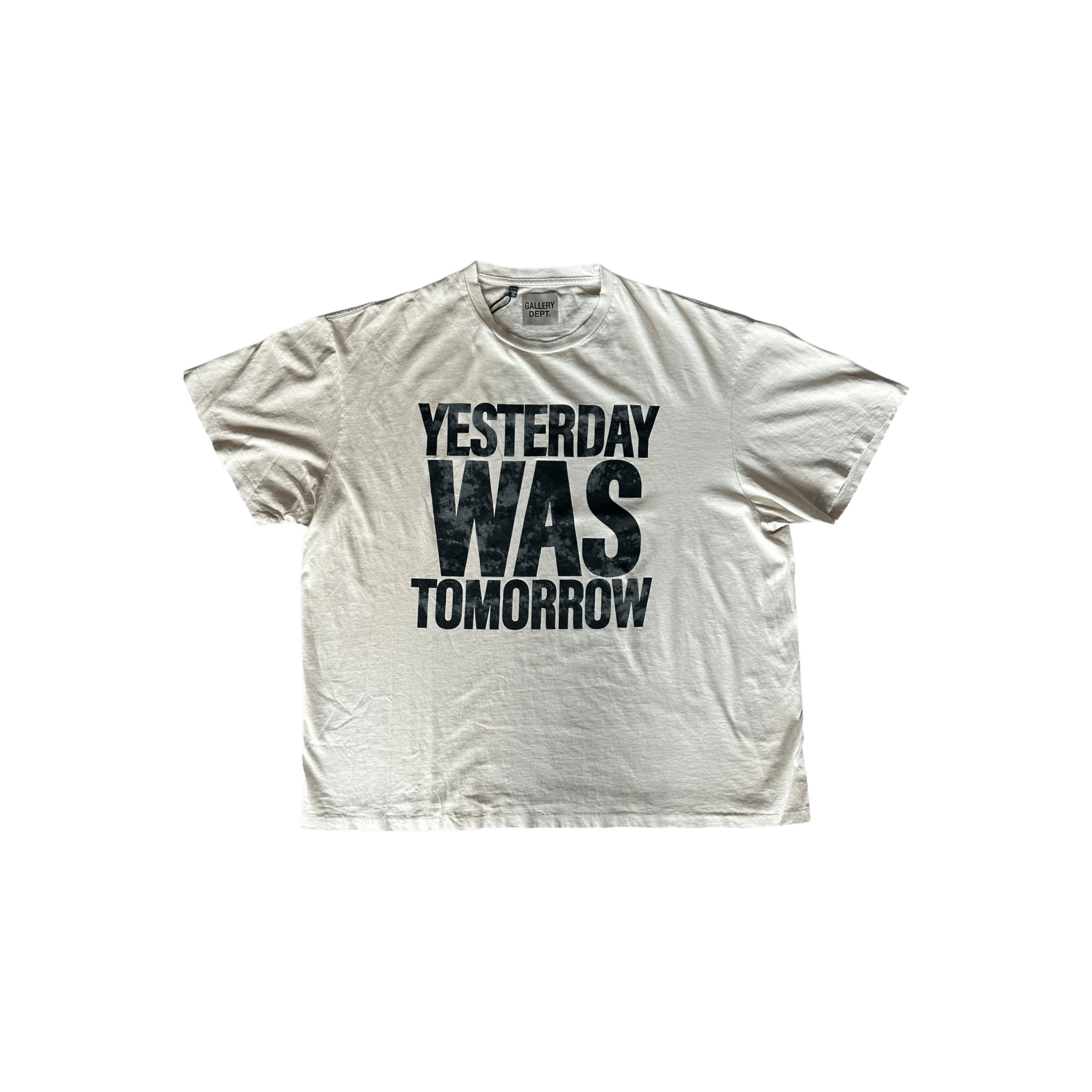 Gallery Dept Antique White & Black Yesterday Was Tomorrow Logo T-Shirt - Morely TrendsGallery Dept Type here:)