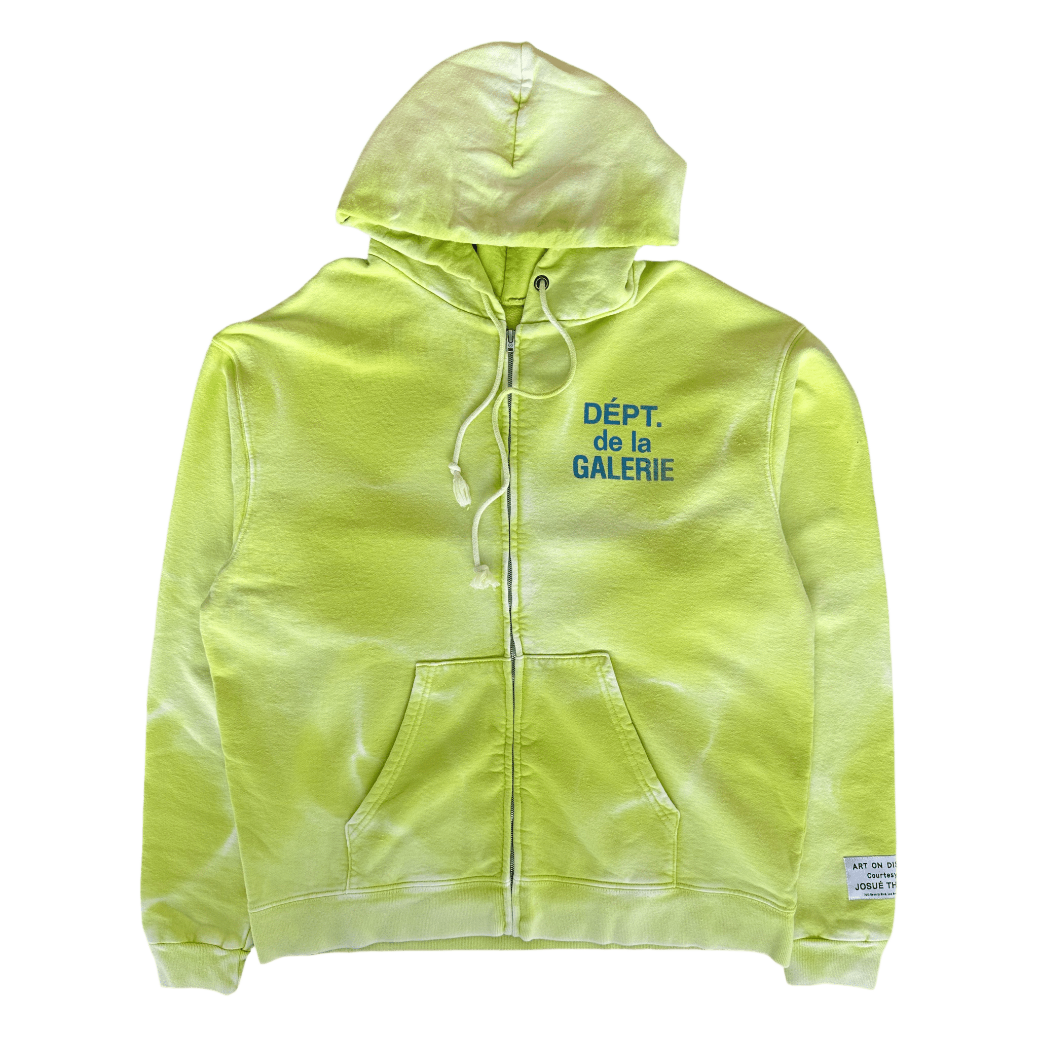 Gallery Dept Lime Green Sun Faded French Logo Zip Up Hoodie - Morely TrendsGallery Dept Type here:)