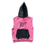 Gallery Dept Pink & Black DEPT Logo Cut Off Hoodie - Morely TrendsGallery Dept Type here:)