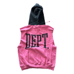 Gallery Dept Pink & Black DEPT Logo Cut Off Hoodie - Morely TrendsGallery Dept Type here:)
