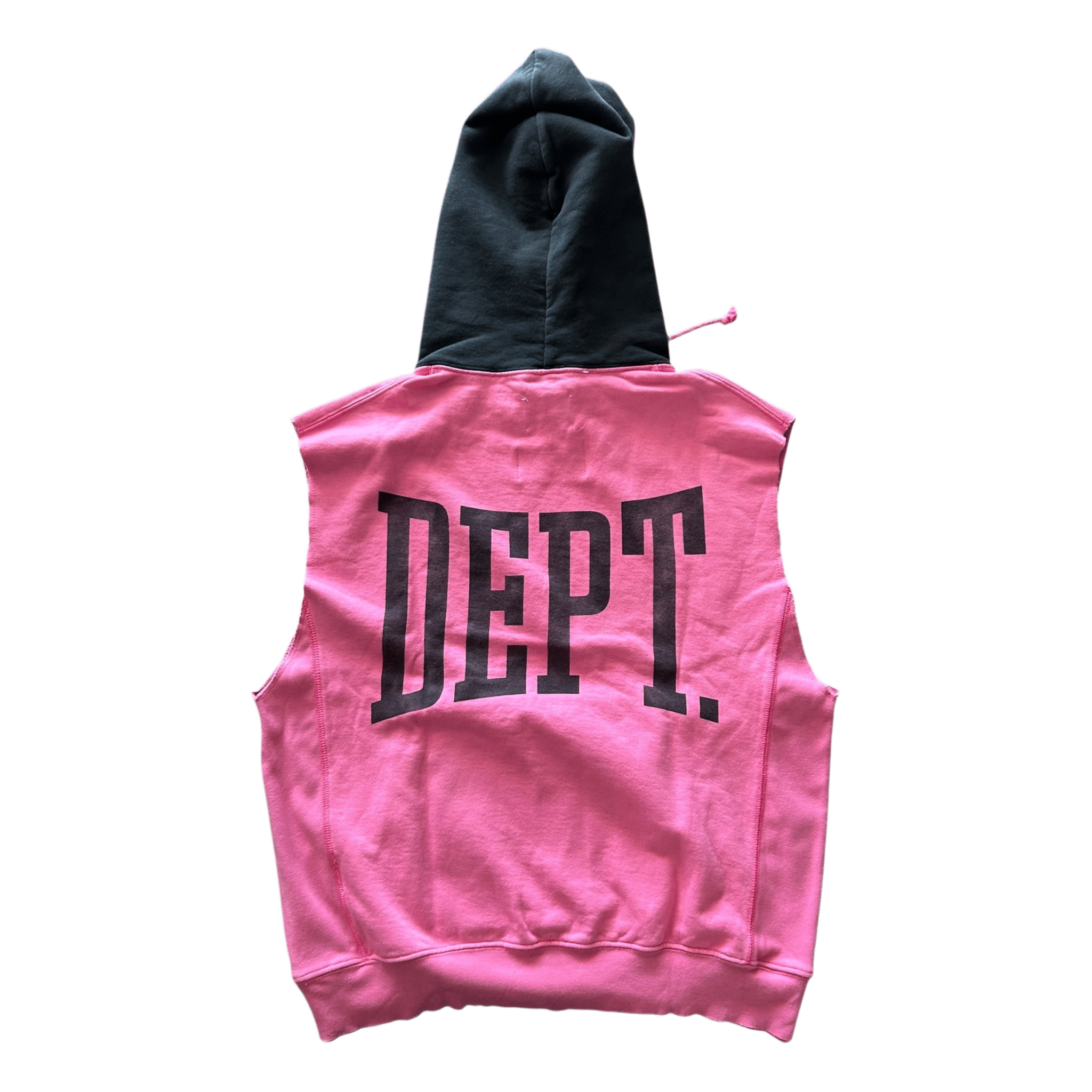 Gallery Dept Pink & Black DEPT Logo Cut Off Hoodie - Morely TrendsGallery Dept Type here:)