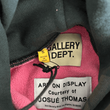 Gallery Dept Pink & Black DEPT Logo Cut Off Hoodie - Morely TrendsGallery Dept Type here:)