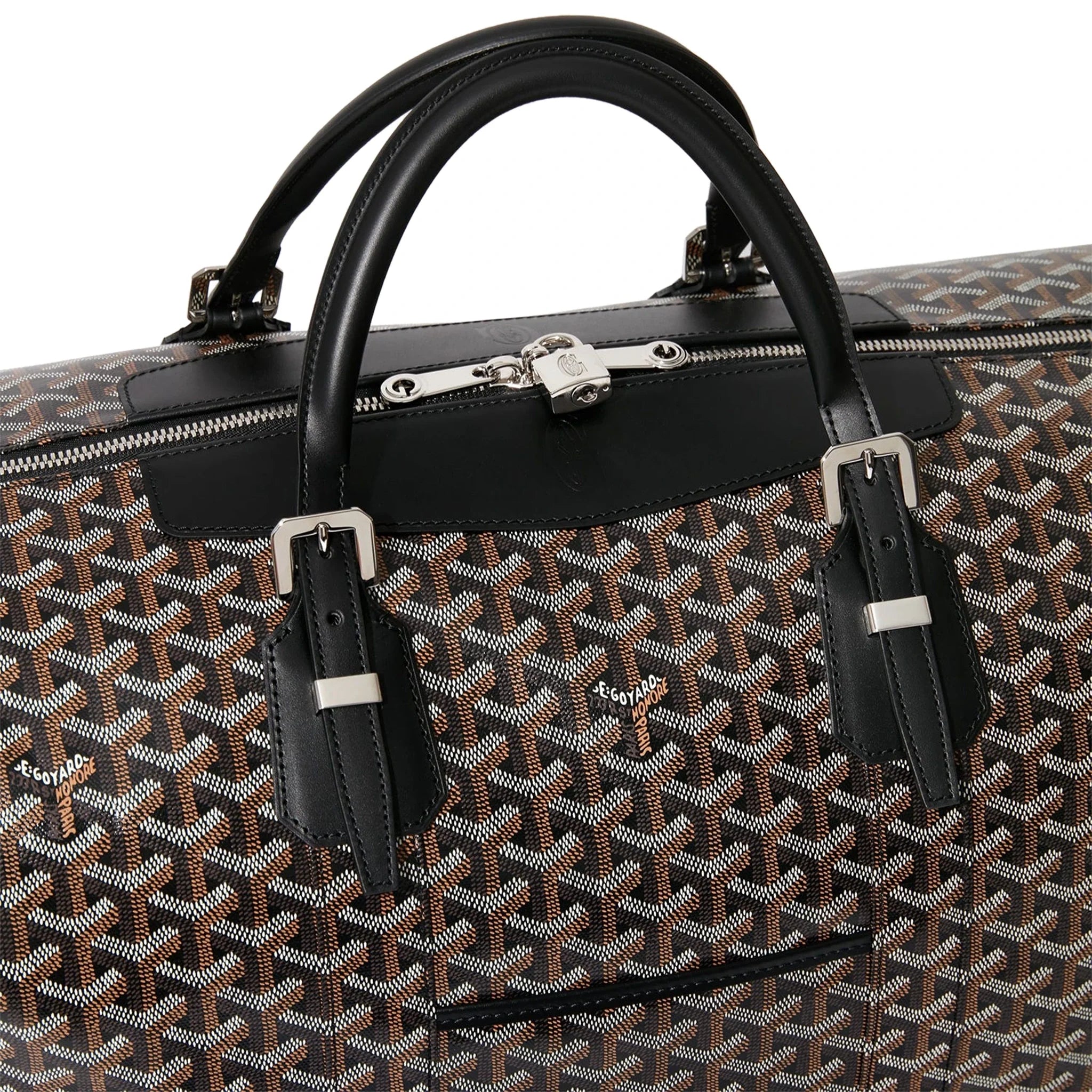 Top view of Goyard Bowling 55 Black Bag CISALPMMLTY09CL09P