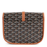 Image of Goyard Goyardine Belvedere II Black Tan PM Messenger Bag