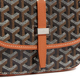 Image of Goyard Goyardine Belvedere II Black Tan PM Messenger Bag