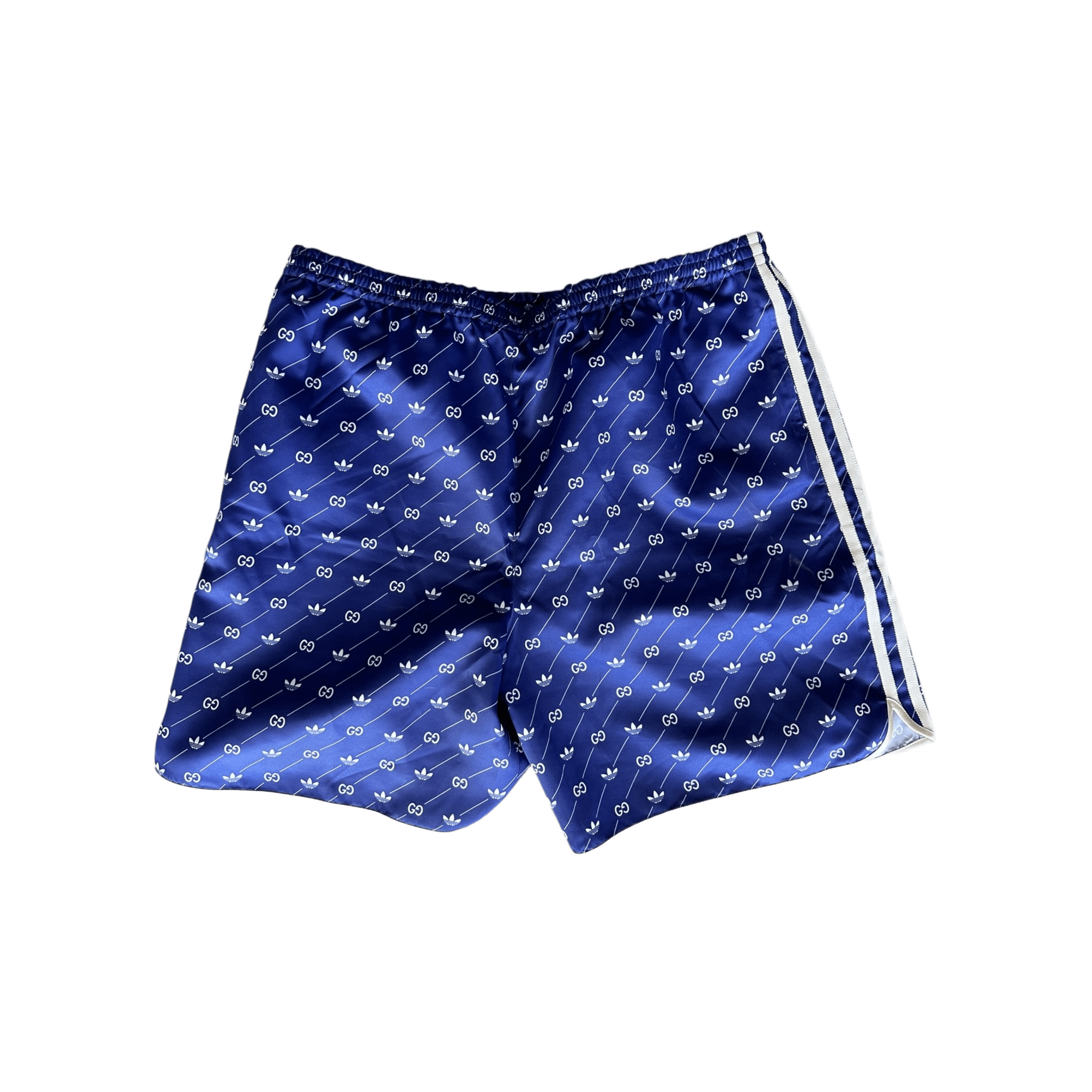 Gucci Adidas Blue & White Monogram Track Shorts - Morely TrendsGucci Type here:)