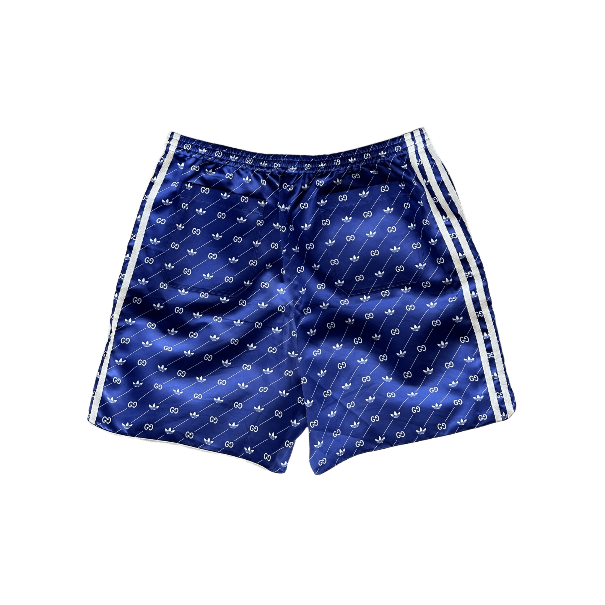 Gucci Adidas Blue & White Monogram Track Shorts - Morely TrendsGucci Type here:)