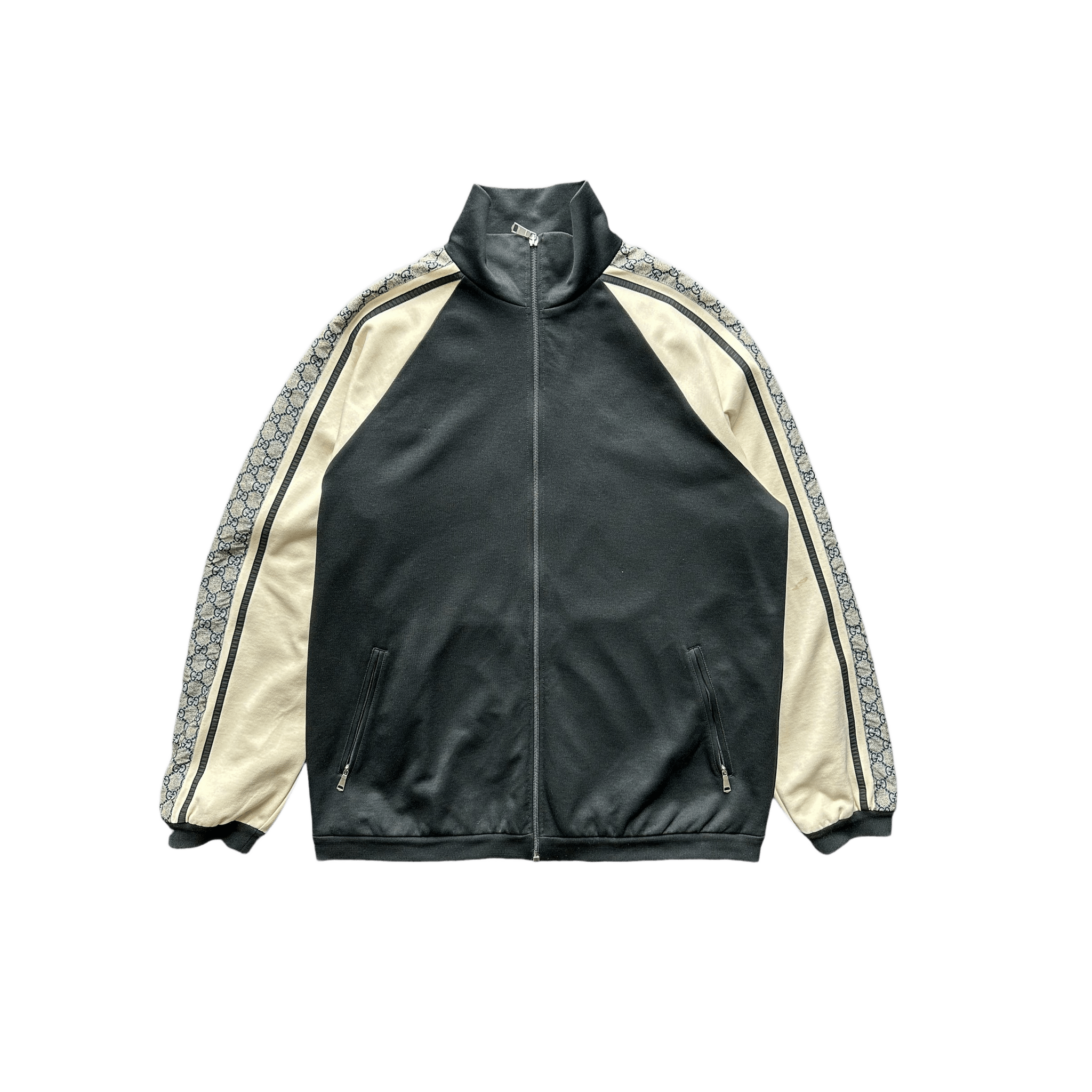 Gucci Black GG Monogram Striped Jacket - Morely TrendsGucci Type here:)