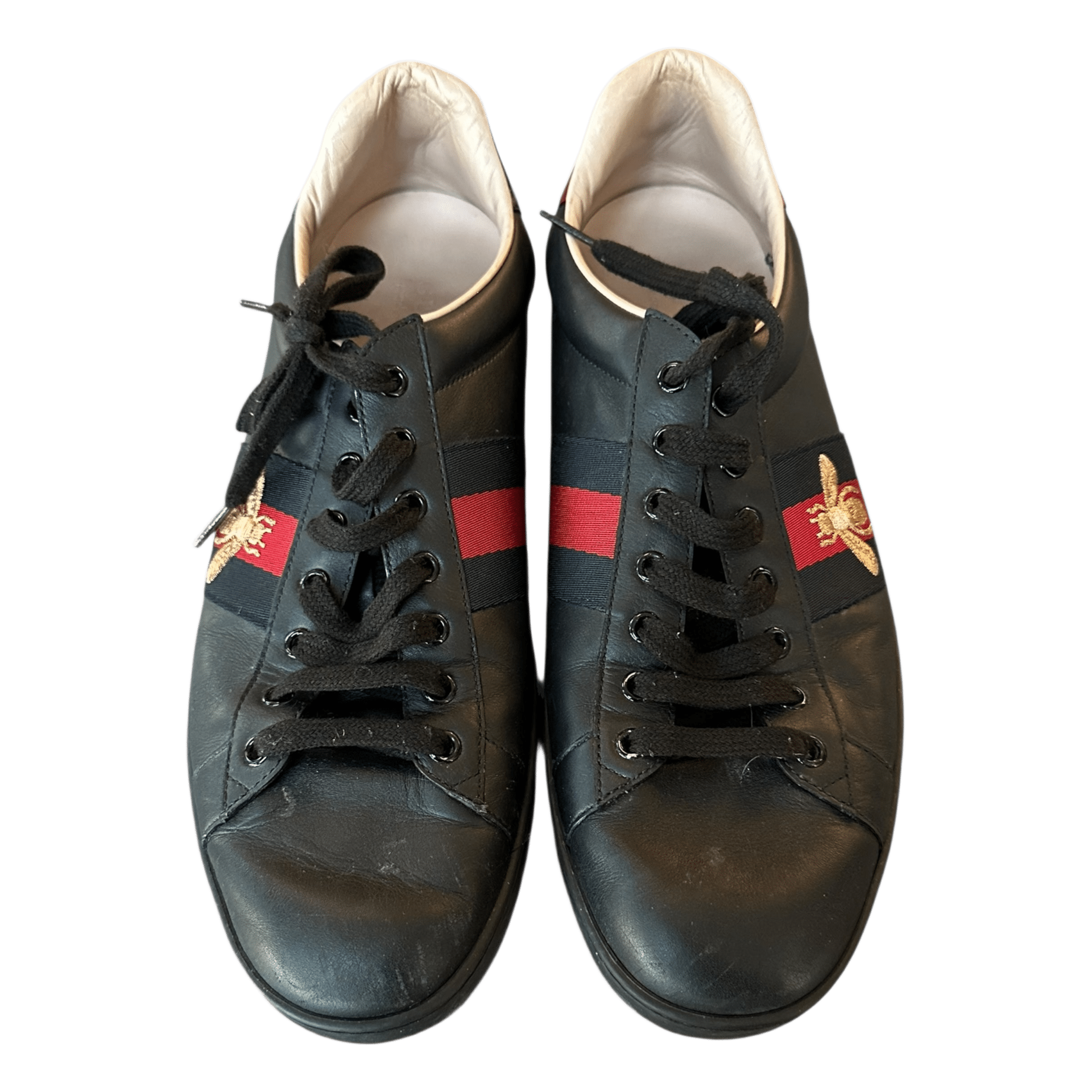 Gucci Black Navy & Red Striped Ace Sneaker - Morely TrendsGucci Type here:)