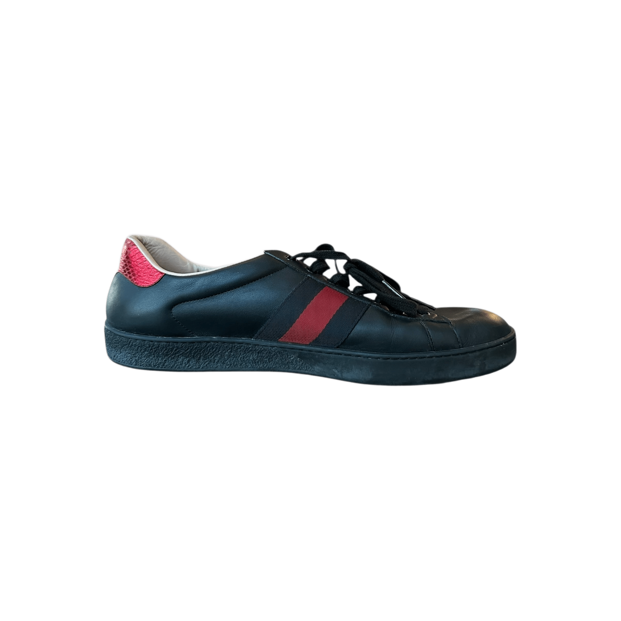 Gucci Black Navy & Red Striped Ace Sneaker - Morely TrendsGucci Type here:)