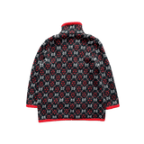 Gucci Black White & Red GG Monogram Alpaca Coat - Morely TrendsGucci Type here:)