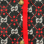 Gucci Black White & Red GG Monogram Alpaca Coat - Morely TrendsGucci Type here:)