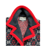 Gucci Black White & Red GG Monogram Alpaca Coat - Morely TrendsGucci Type here:)