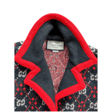 Gucci Black White & Red GG Monogram Alpaca Coat - Morely TrendsGucci Type here:)