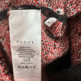Gucci Black White & Red GG Monogram Alpaca Coat - Morely TrendsGucci Type here:)