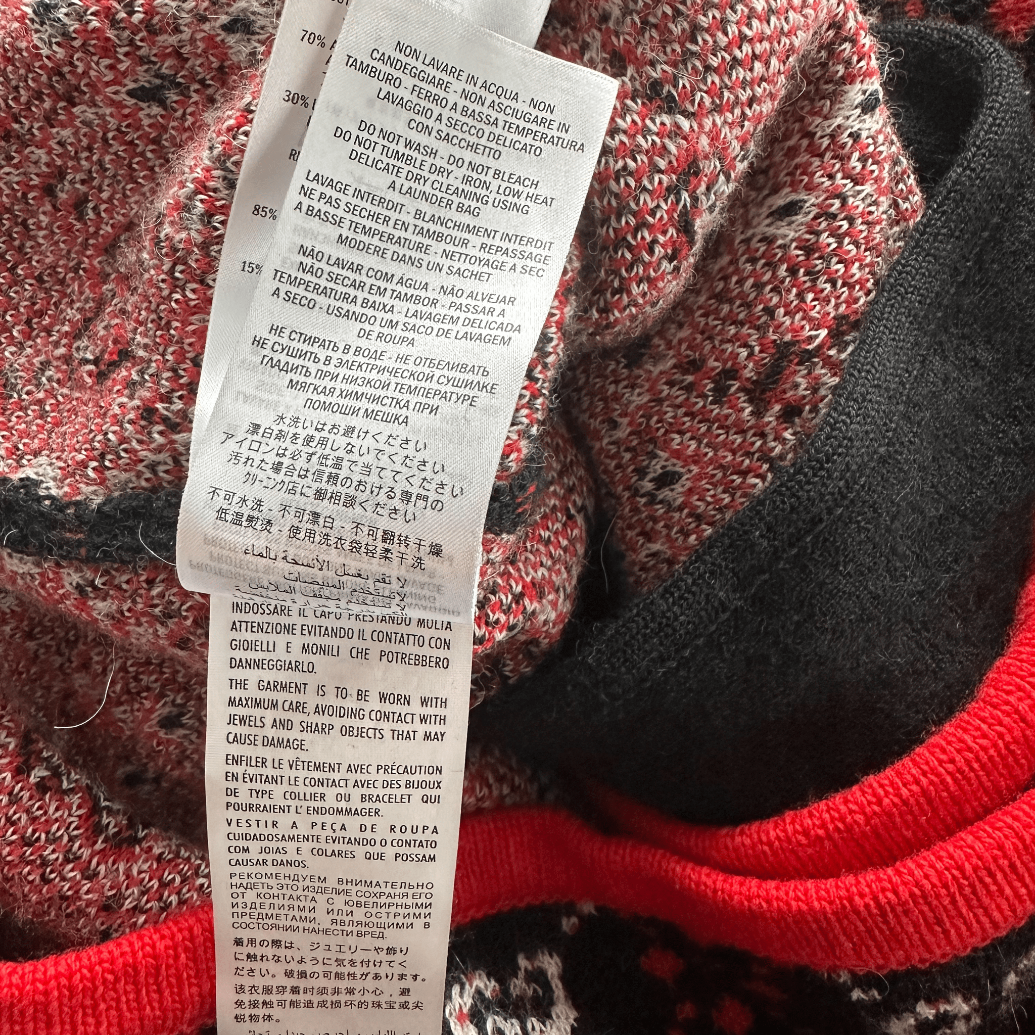 Gucci Black White & Red GG Monogram Alpaca Coat - Morely TrendsGucci Type here:)