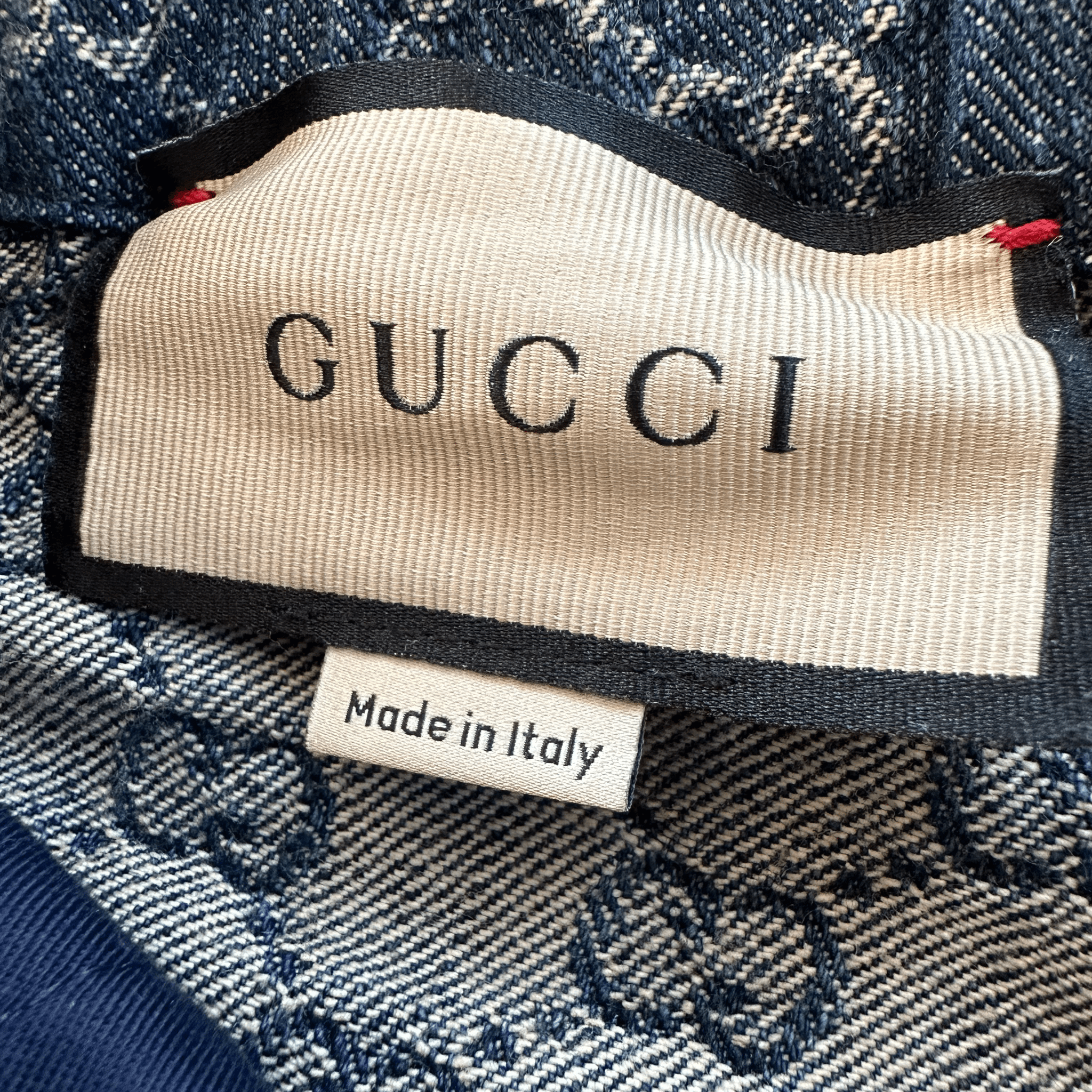 Gucci Blue & White GG Monogram Denim Shorts - Morely TrendsGucci Type here:)