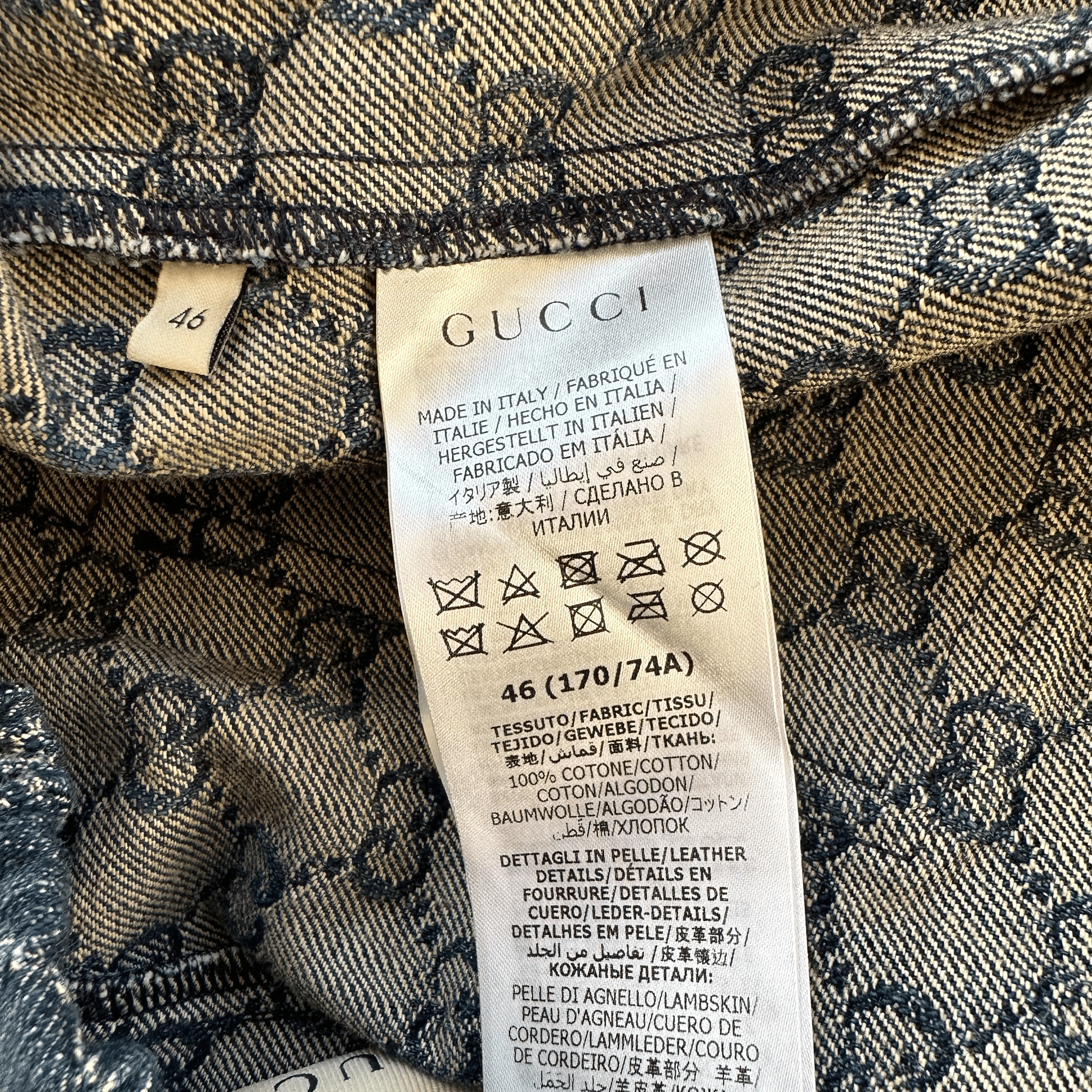 Gucci Blue & White GG Monogram Denim Shorts - Morely TrendsGucci Type here:)