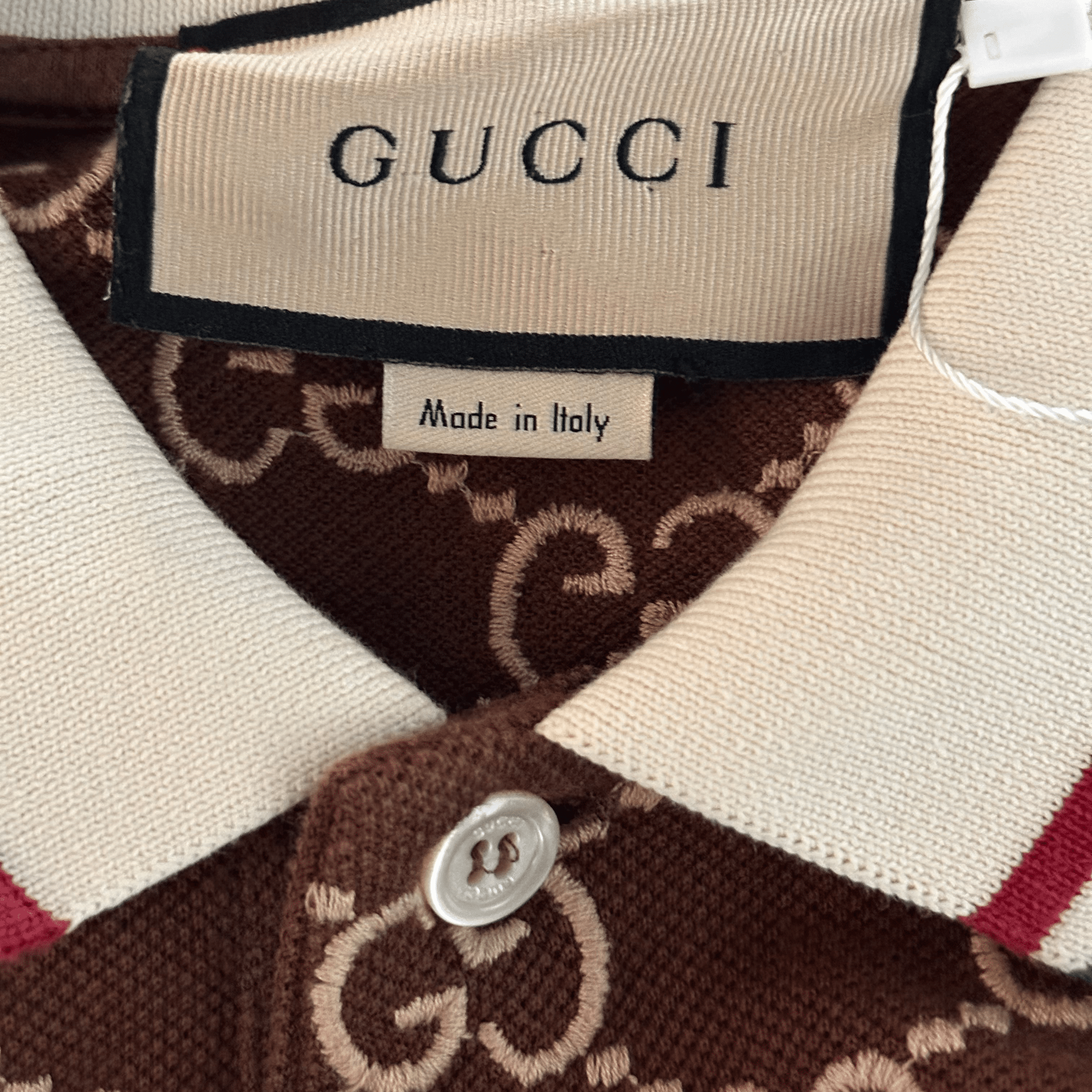 Gucci Brown & Tan GG Monogram Polo T-Shirt - Morely TrendsGucci Type here:)