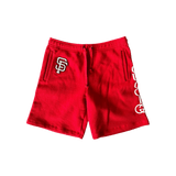 Gucci MLB Red & White San Francisco Giants Logo Shorts - Morely TrendsGucci Type here:)