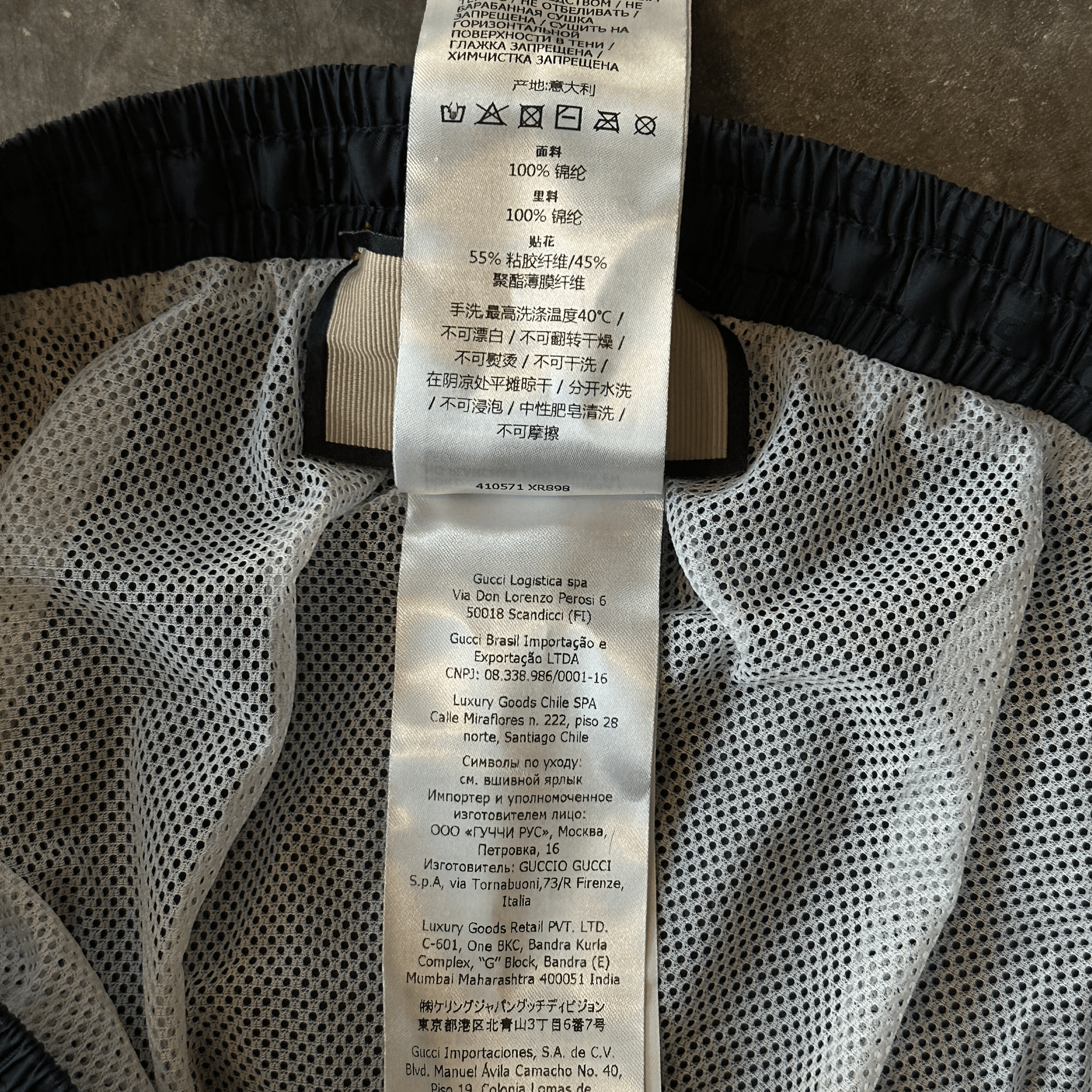 Gucci Navy & White GG Monogram Bee Swimshorts - Morely TrendsGucci Type here:)