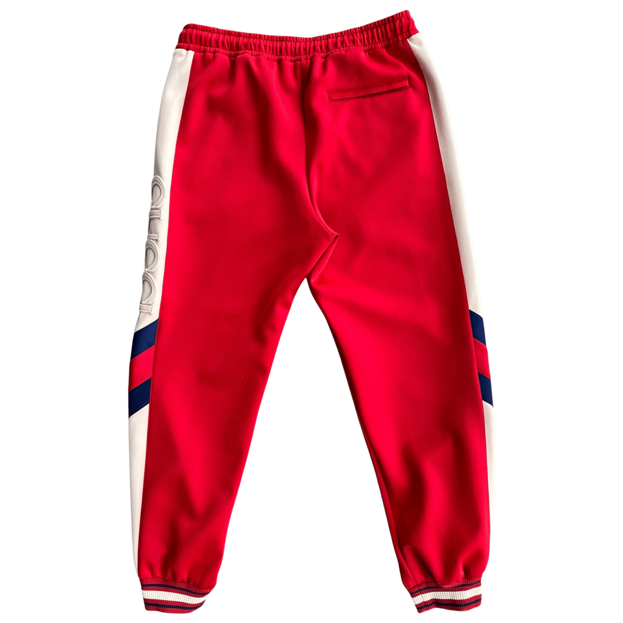Gucci Red & White Striped Logo Trackpants - Morely TrendsGucci Type here:)
