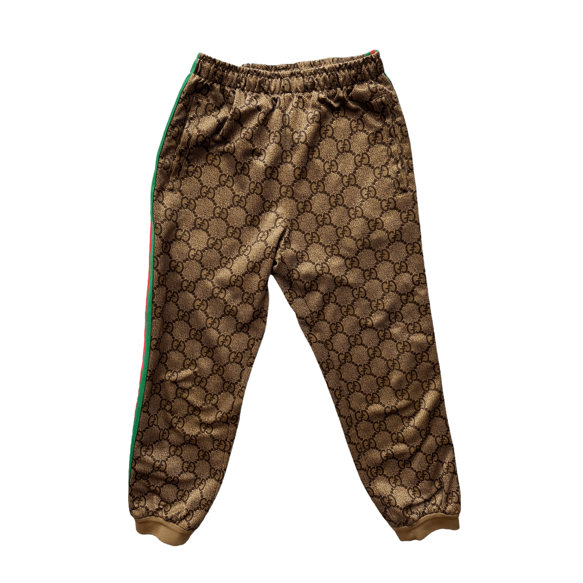 Gucci Tan Monogram Striped Track Pants - Morely TrendsGucci Type here:)