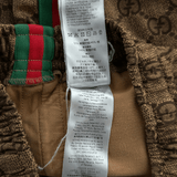 Gucci Tan Monogram Striped Track Pants - Morely TrendsGucci Type here:)