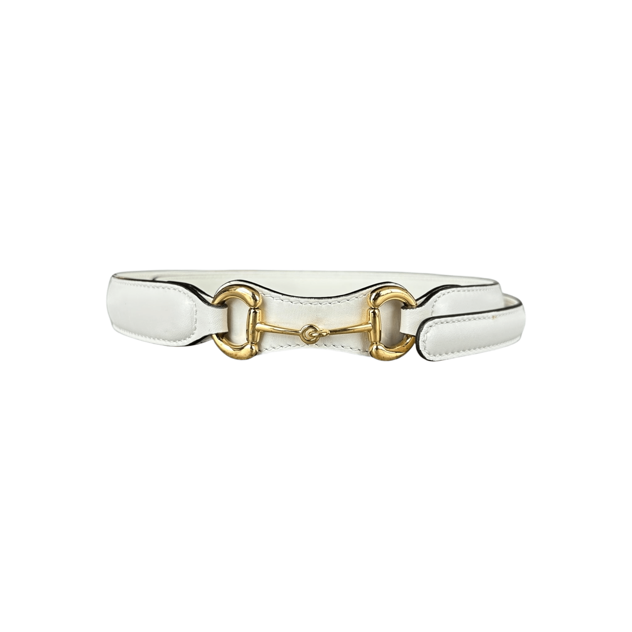 Gucci White & Gold Horsebit Leather Belt - Morely TrendsGucci Type here:)