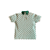 Gucci White & Green GG Monogram Polo T-Shirt - Morely TrendsGucci Type here:)