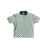 Gucci White & Green GG Monogram Polo T-Shirt - Morely TrendsGucci Type here:)
