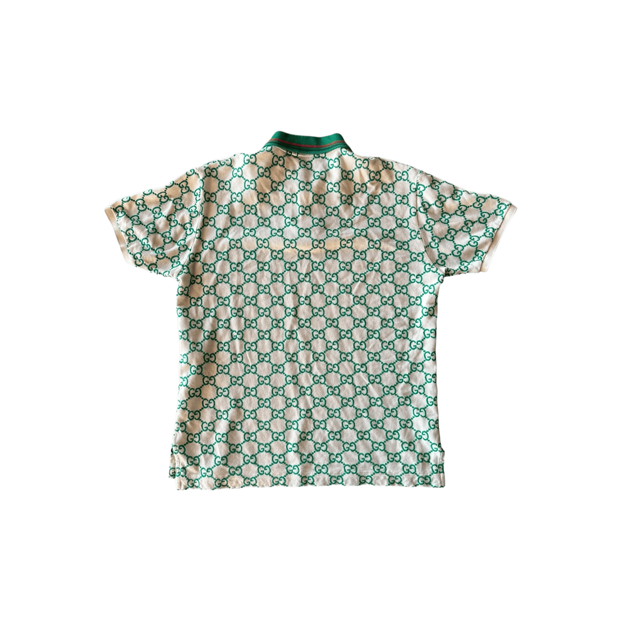 Gucci White & Green GG Monogram Polo T-Shirt - Morely TrendsGucci Type here:)