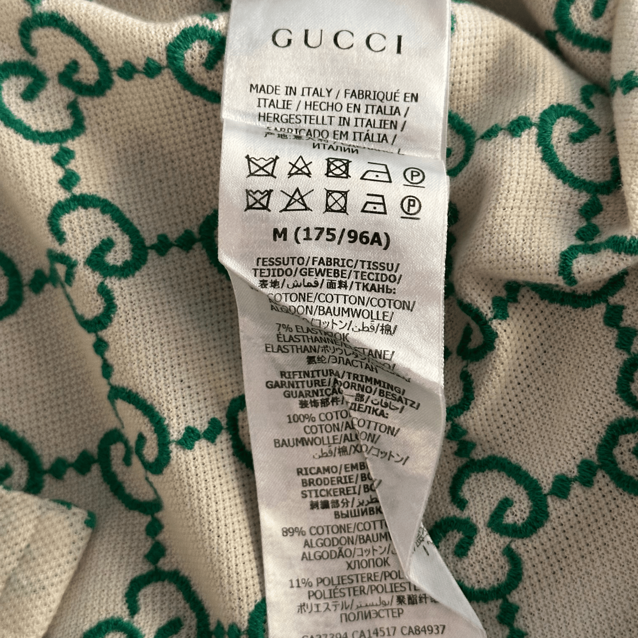 Gucci White & Green GG Monogram Polo T-Shirt - Morely TrendsGucci Type here:)
