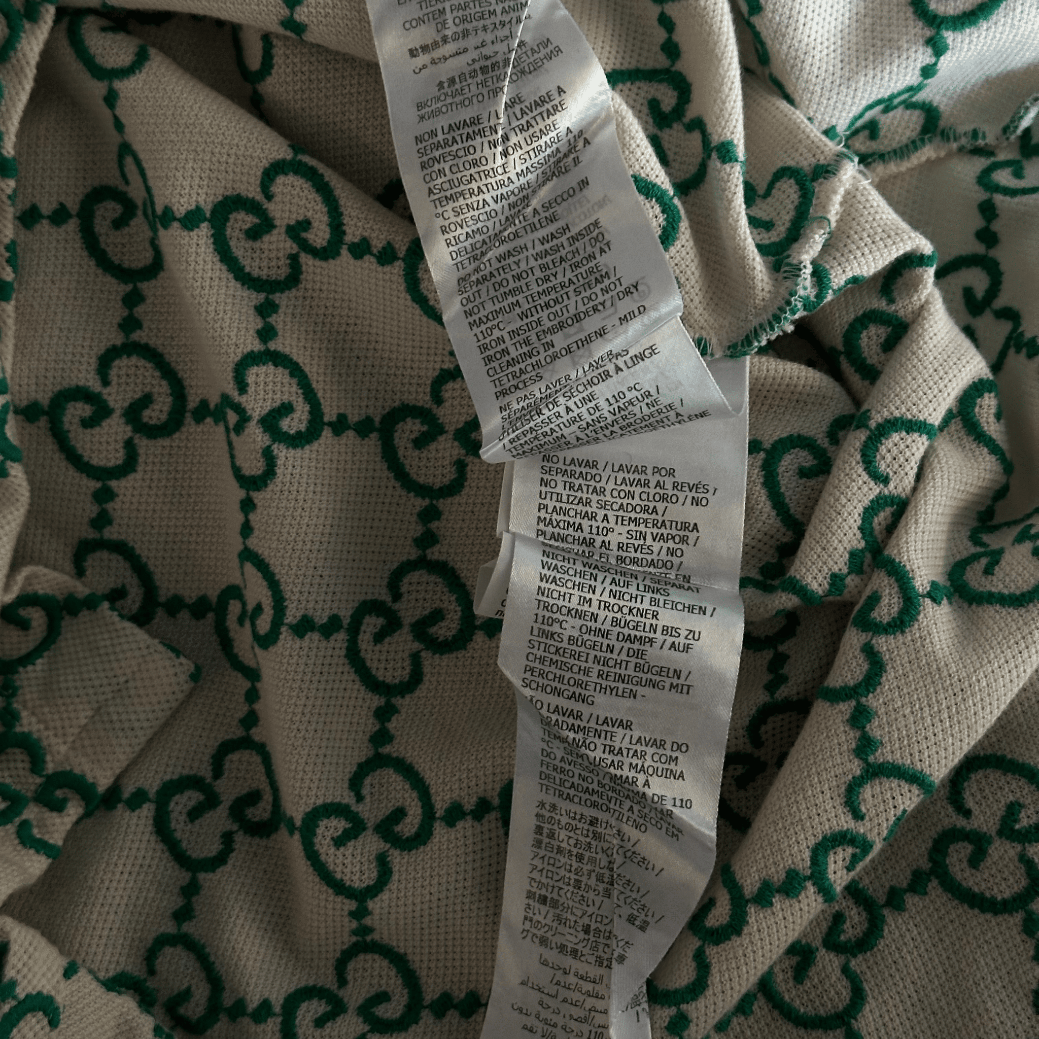 Gucci White & Green GG Monogram Polo T-Shirt - Morely TrendsGucci Type here:)