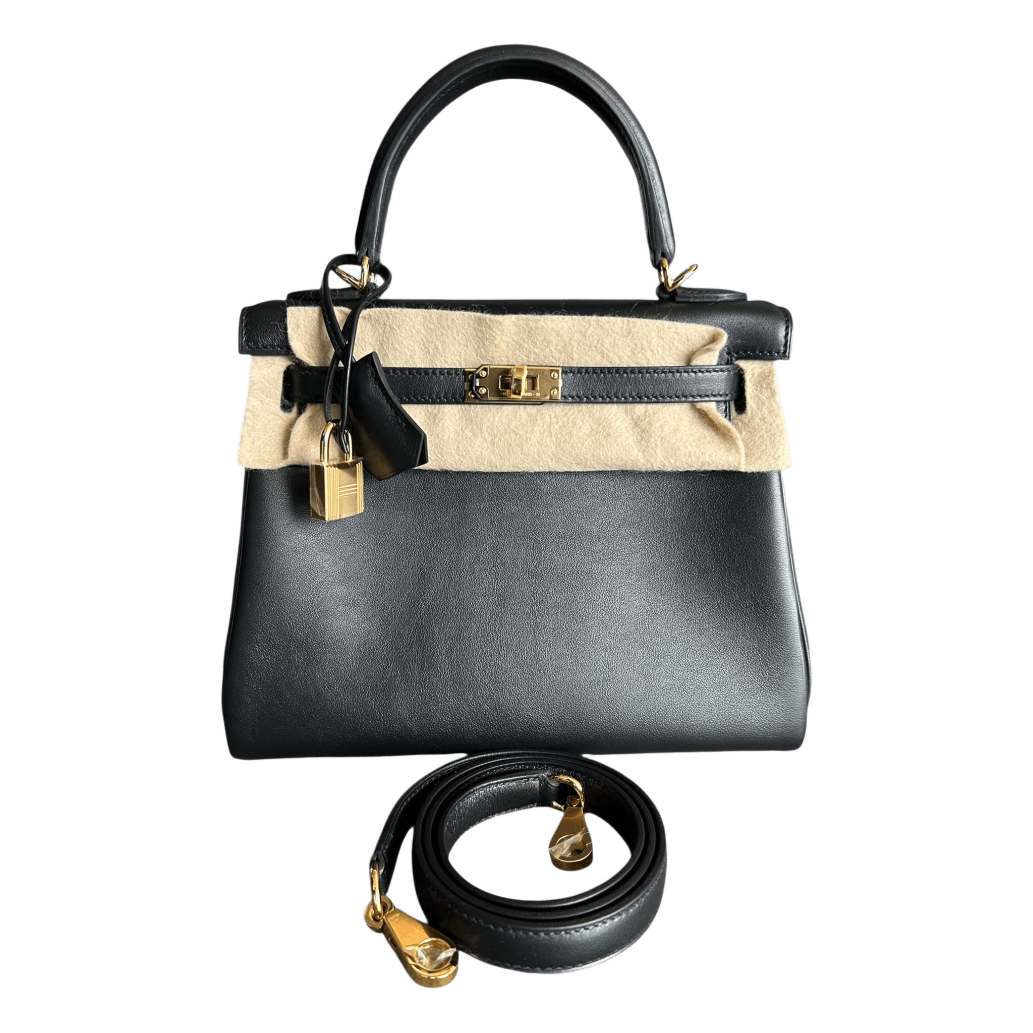 Hermes Black Swift & Gold Hardware Kelly 25 - Morely TrendsHermes Type here:)