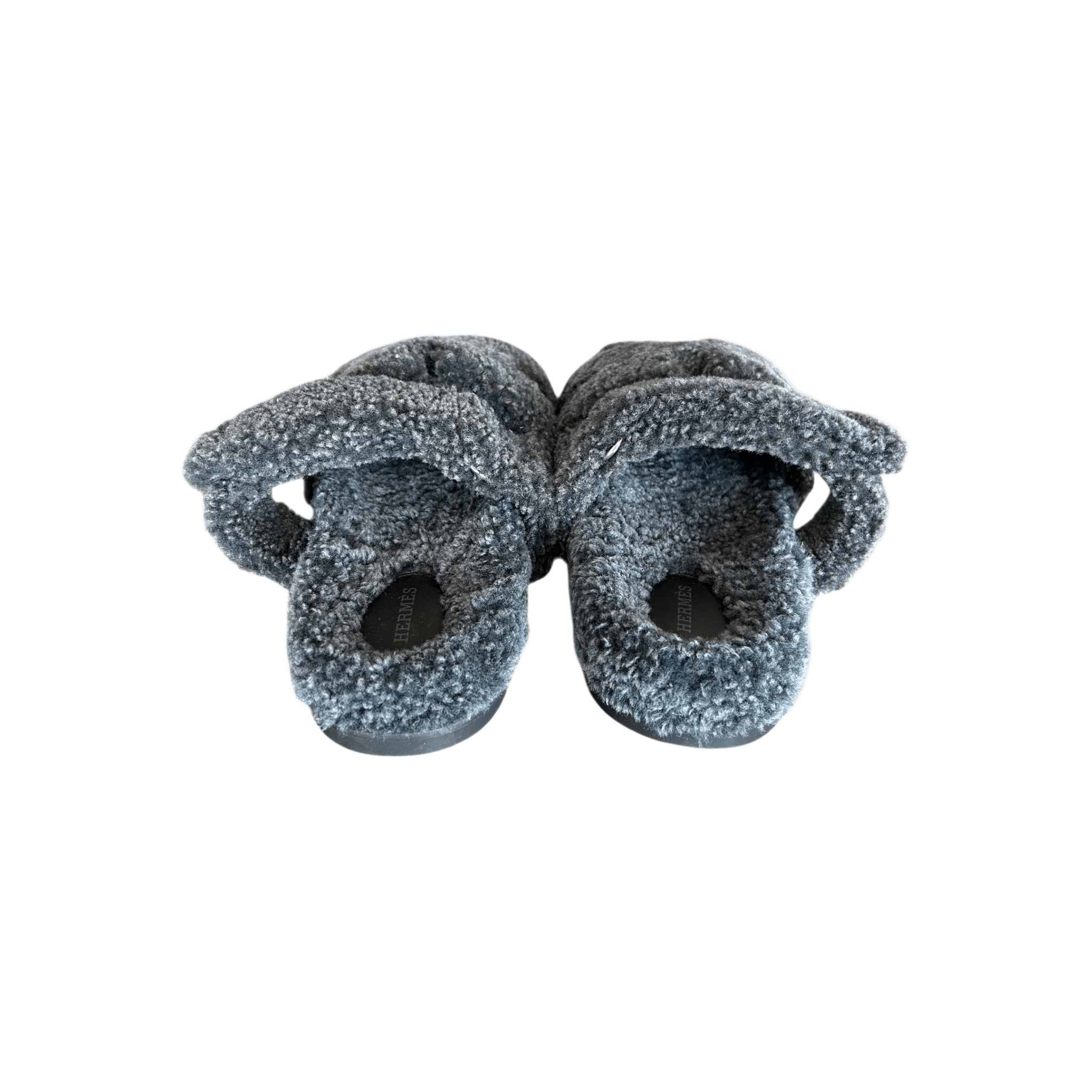 Hermes Grey Chypre Shearling Sandals - Morely TrendsHermes Type here:)