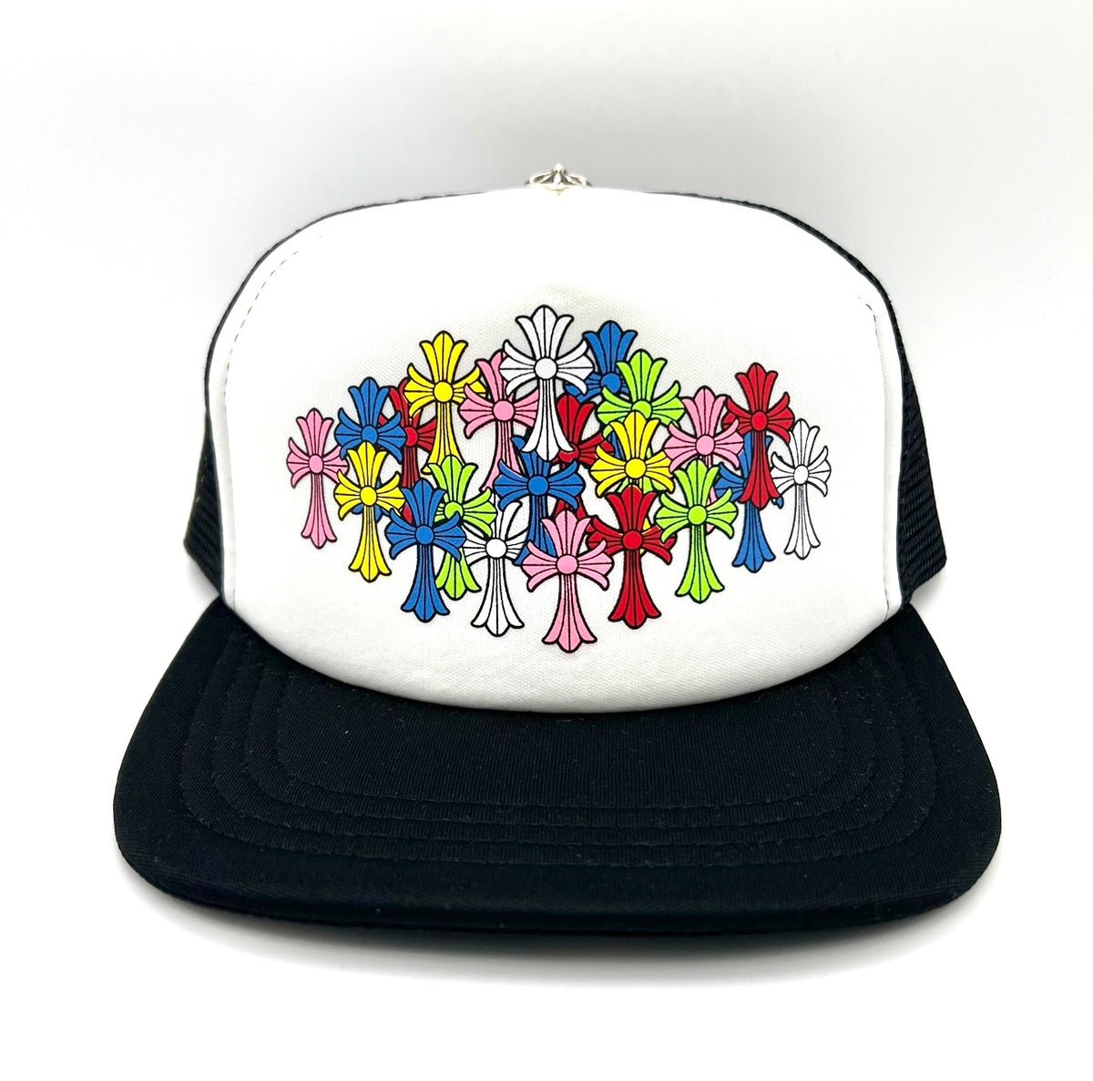 Chrome Hearts Multi Cross Trucker Hat Black/White - Morely TrendsMorely Trends Type here:)