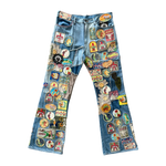 Kapital Blue Beautiful World Patch Flare Jeans - Morely TrendsKapital Type here:)