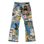 Kapital Blue Beautiful World Patch Flare Jeans - Morely TrendsKapital Type here:)