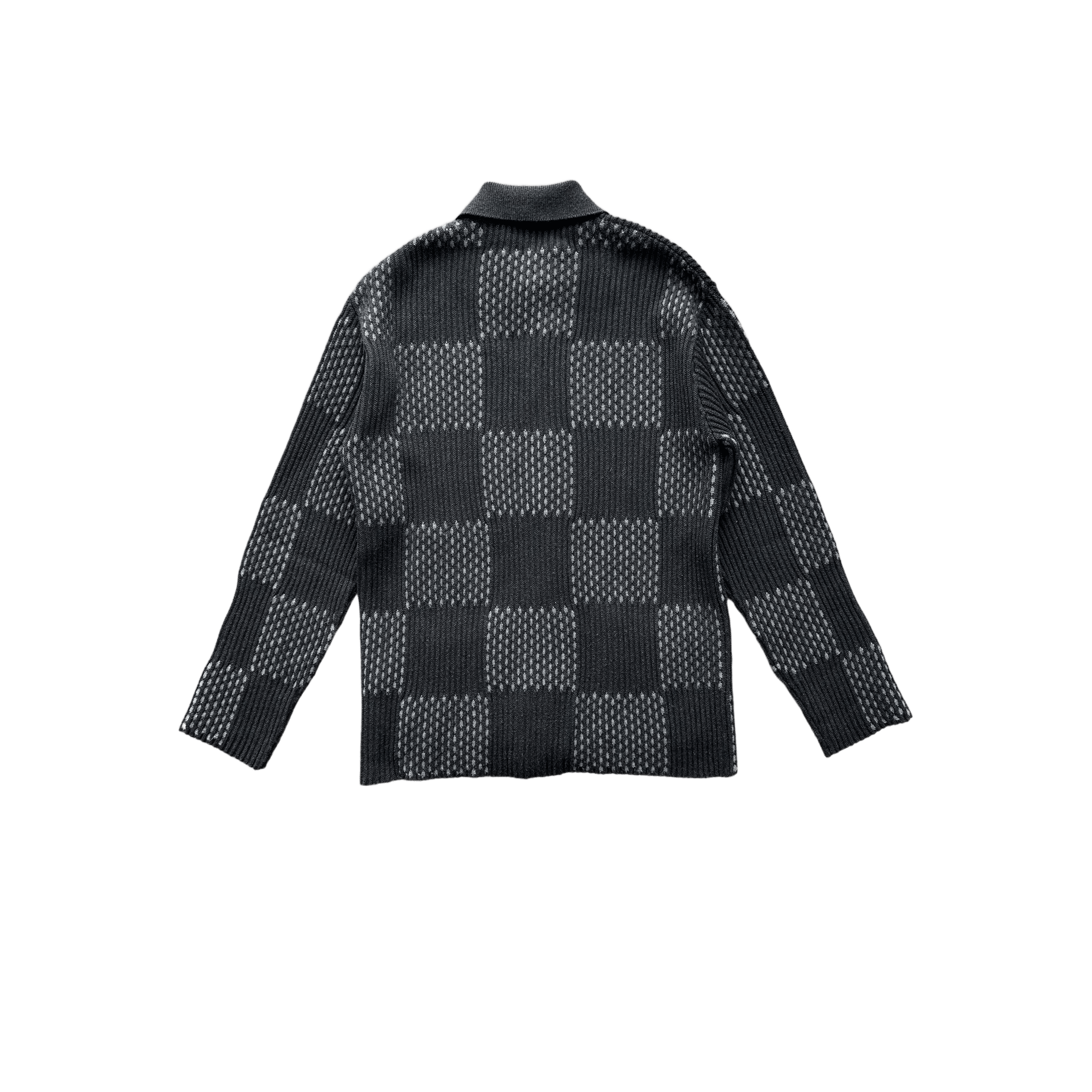 Louis Vuitton Black Damier Wool Cardigan - Morely TrendsLouis Vuitton Type here:)